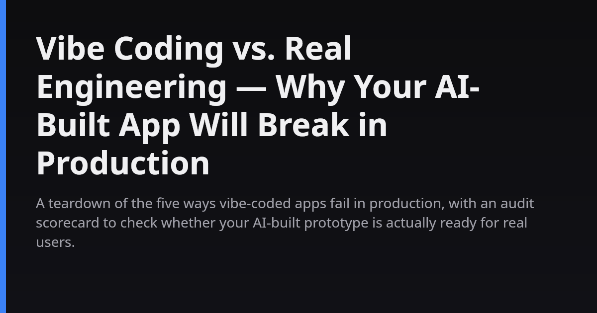 Vibe Coding vs. Real Engineering | Buldtech